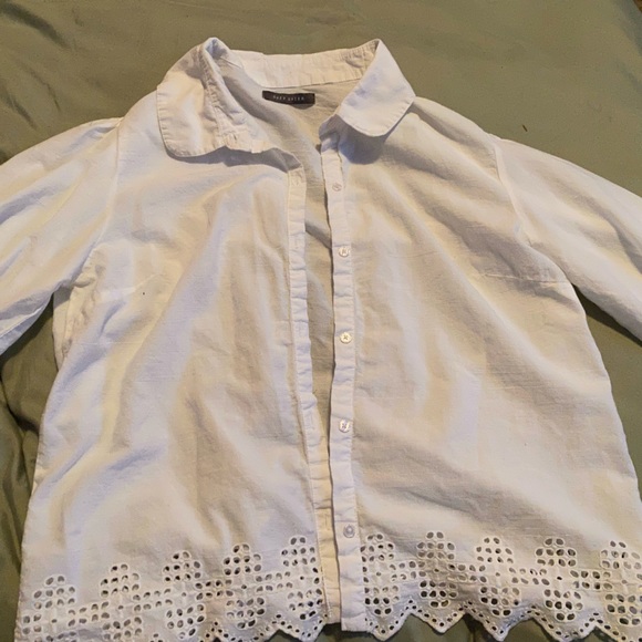White Suzy shier blouse large - Picture 1 of 2